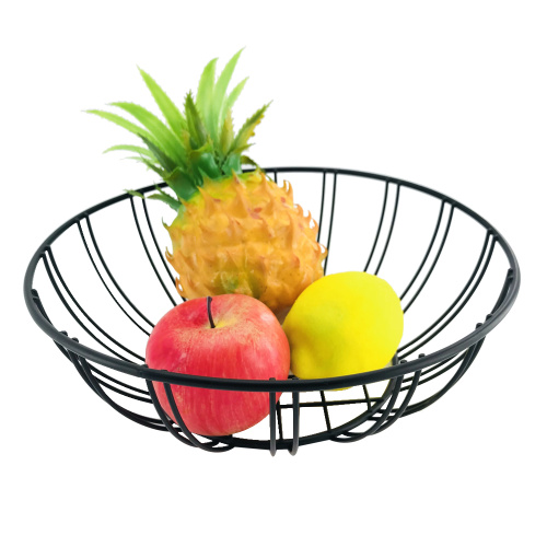Fruit Hamper Black Metal Iron wire creative kitchen vegetable rack fruit basket holder Manufactory