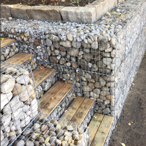 Galvaniserad Gabion väggträdgårdstaket