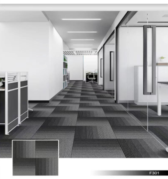 PP Custom Color Striped Anti-Skid Carpet Tiles for Living Room and Office