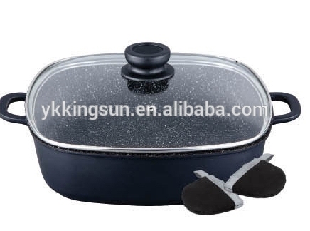 28cm die cast aluminium nonstick square soup pot