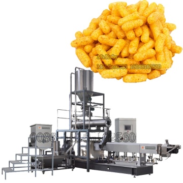 Extruded Inflated Corn Sticks Puffs Snacks Cheese Ball Food Processing Machinery Production Line