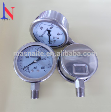 2.5" 63mm stainless steel oil compound pressure gauge