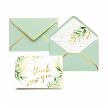 Colorful Paper Mini Thank You Card with Envelope and Stickers