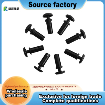 Black Plastic Push-Type Expansion Rivet Fasteners