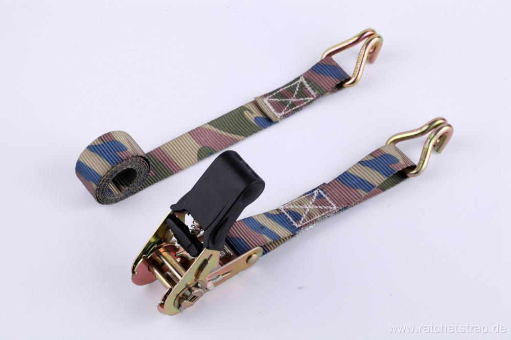 25mm Width Camo Colorful Ratchting Straps