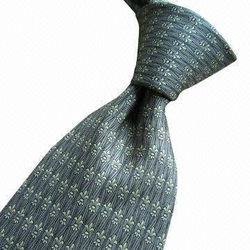 Silk-printed Necktie with Fashion Design, Handmade