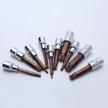 TOOLJOY High-Quality S2 Steel Spline Socket Bit Set: 1/4", 3/8", and 5/16" Screwdriver Nut Bits