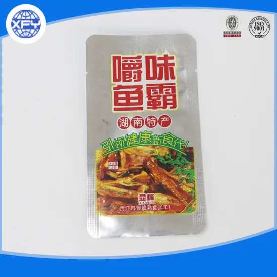 Laminated plastic food packaging bag for food