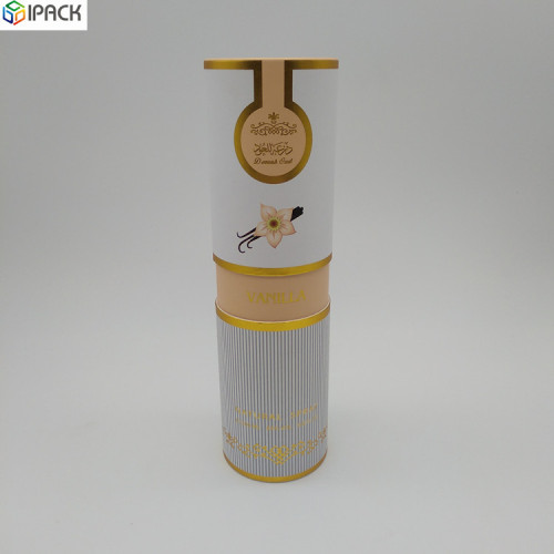 Recycled Round Paper Packaging Perfume Tube Box