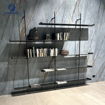 QIANCHENG Modern Nordic Living Room and Home Office Furniture - 5 Tier Wall Hanging Bookshelf