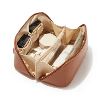 XDH439 New Luxury PU Leather Makeup Bag Organizer for Women