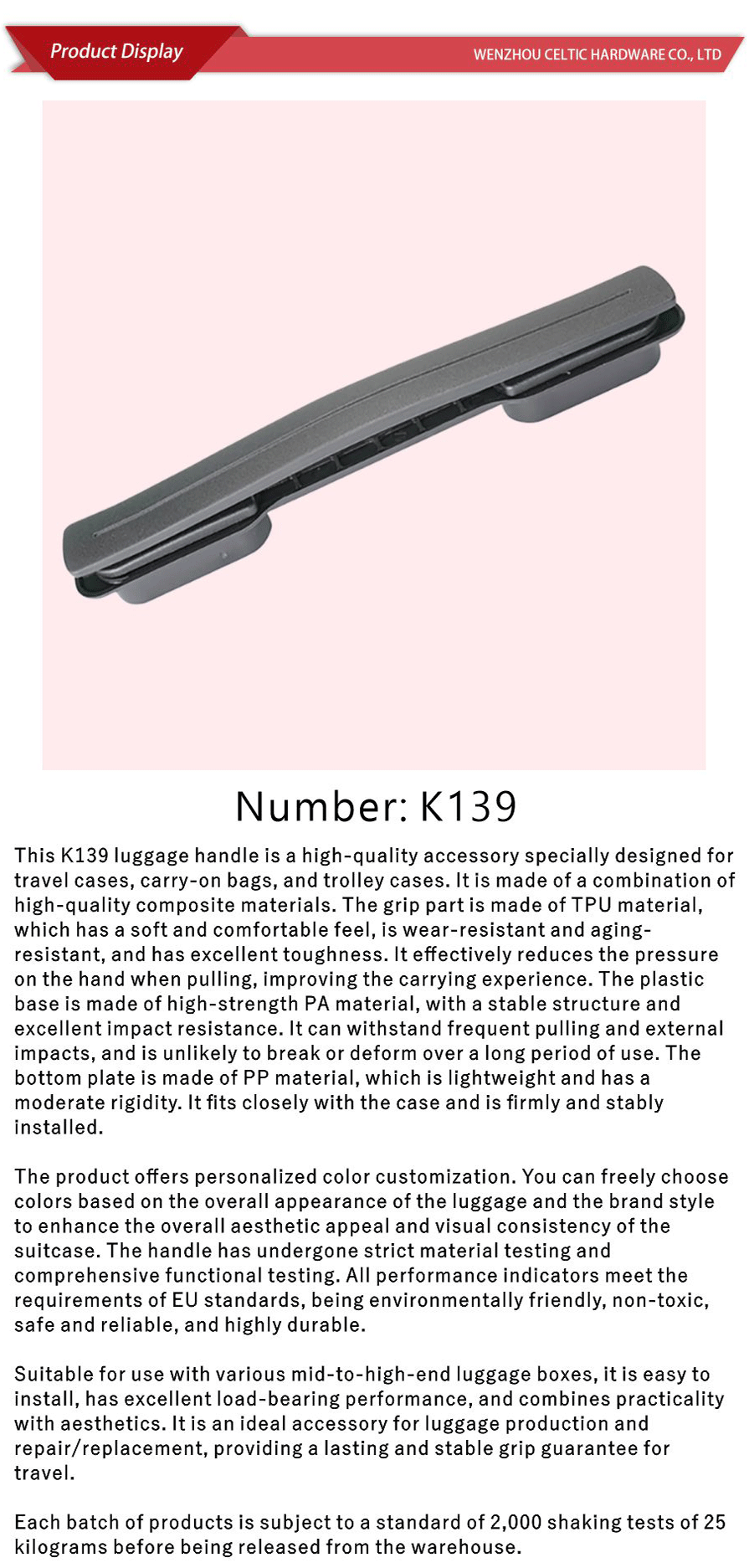 PU Handle for Carry On Luggage