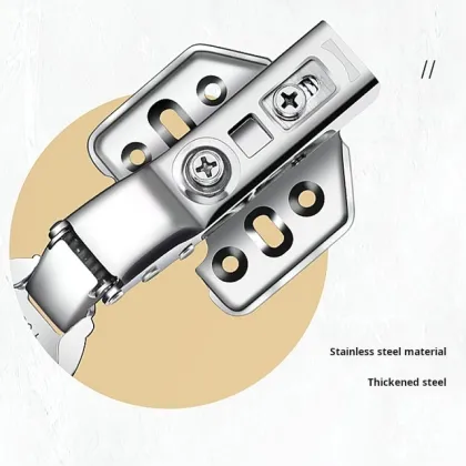 Custom 304 Stainless Steel Hydraulic Hinges: 2.0mm Thickened Damping Buffer Cabinet Door Hinges