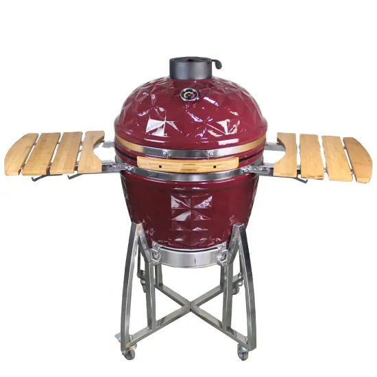 Auplex Kamado Egg 22 inch Red Ceramic Kamado BBQ Charcoal Grill Outdoor