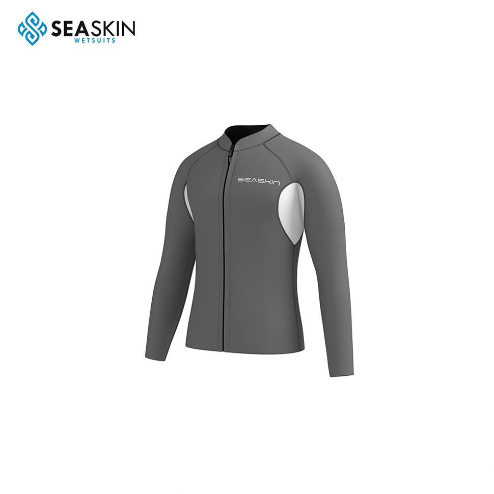 Seackin 2mm Jacket Long Sleeve Neoprene Custom Print Wetsuits Tops