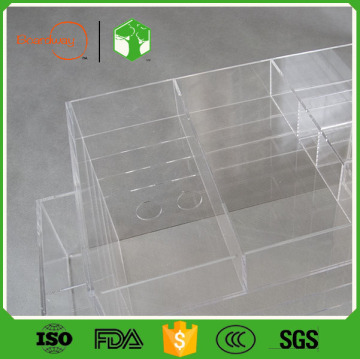 Transparent acrylic plexiglass sheet with drilling holes