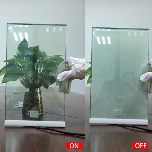 Office Plain White Glass Laminated Dimming Film Glass