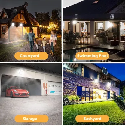 Hot Sale Southeast Asia Charging Display IP67 ABS LED Solar Flood Lights