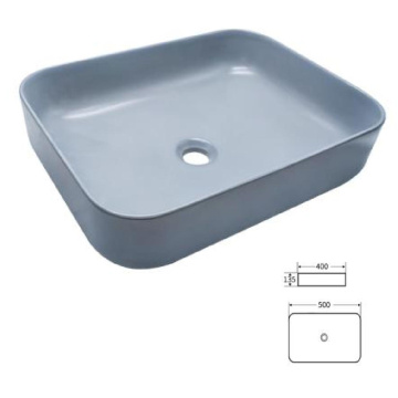 Customized Matte Color Ceramic Gray Art Basin