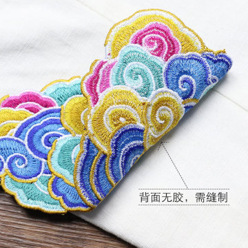 Cloud Clothing sew on fabric Embroidery backpack