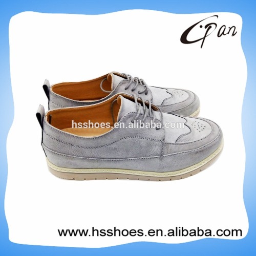 Rubber sole cheap leather shoes for men