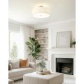 Semi Flush Mount Ceiling Lamp Drum Pleated Shade