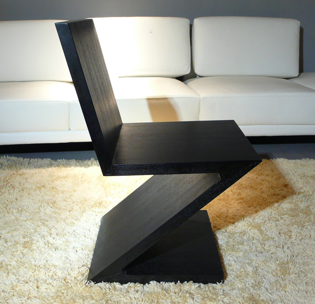 plywood designer zig zag chair