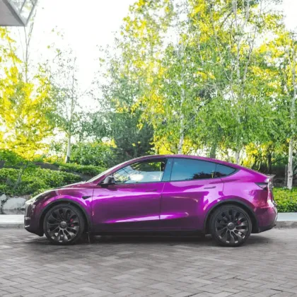 Glossy Metal Jam Purple Car Wrap
