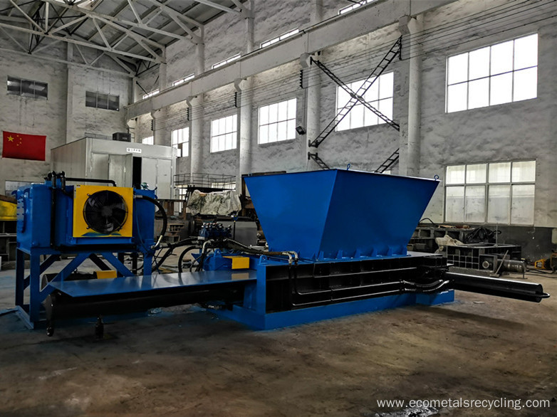 Horizontal scrap metal aluminum can baler machine