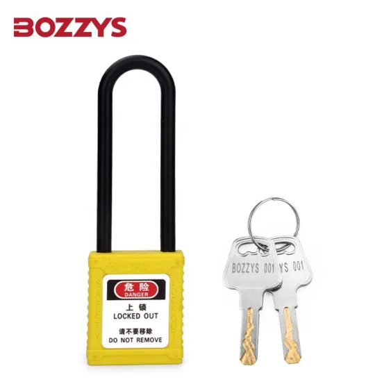 Non-Conductive 76mm Plastic Nylon Shackle Padlocks for Industrial Lockout-Tagout on Conductive Areas