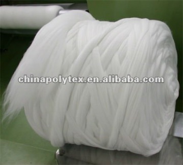 100% polyester raw white virgin and recycled tops 2d to 3dx102mm