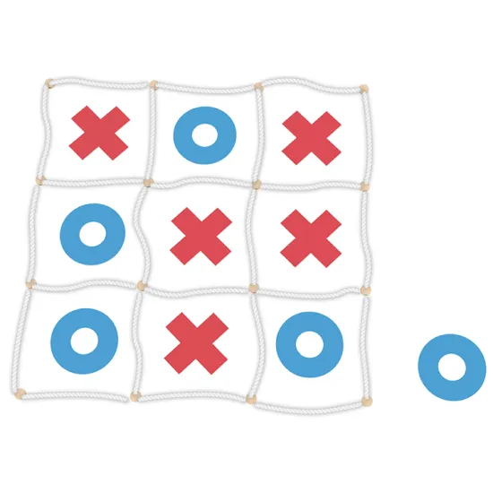 Wooden Tic Tac Toe Board Game Toy for Kids and Adults