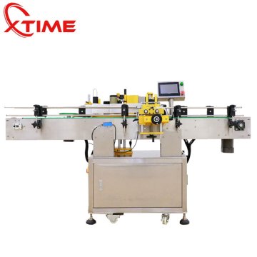 Double side round bottle adhesive sticker labeling machine