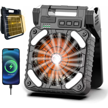 Wholesale Foldable Solar Electric Fan: Portable Camping Fan Rechargeable for Outdoor Use
