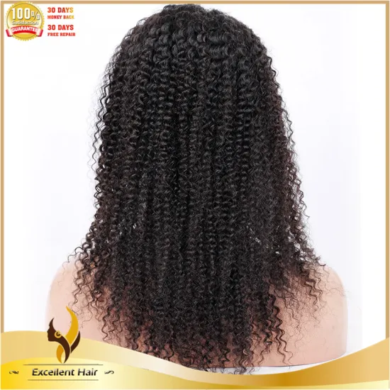 Hot sale virgin brazilian kinky curly hair lace front wig