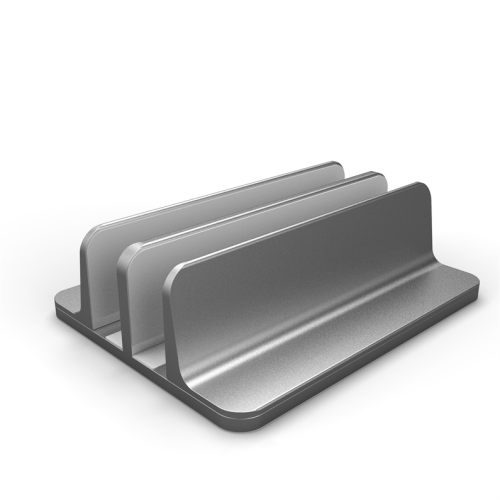 Porta desktop in alluminio a doppio slot regolabile per tutti