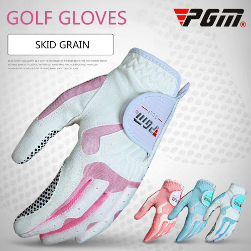 1 Pair Women's Golf gloves slip-resistant women's granules microfiber cloth gloves sunscreen breathable wear-resistant