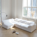 Contemporary feather upholstered sectional cloud sofa