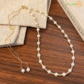 Elegant Freshwater Pearl Necklace with Modern Design