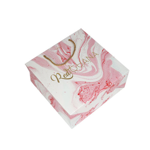 Custom Gold Foil Stamping Pink Gift Paper Bag