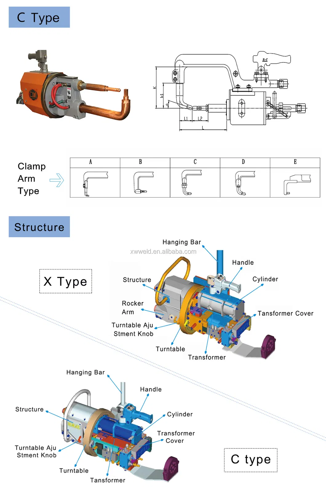 Easy to Operate Resistance Integrated Gun Type Suspension Spot Welding Machine