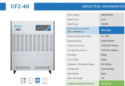 Portable 960L Metal Air Dry Dehumidifier