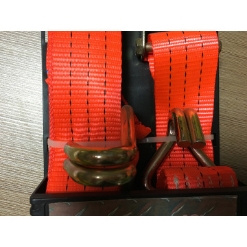 50mm Packaged Ratchet Tie Down Red Lashing Strap with 2000KGS