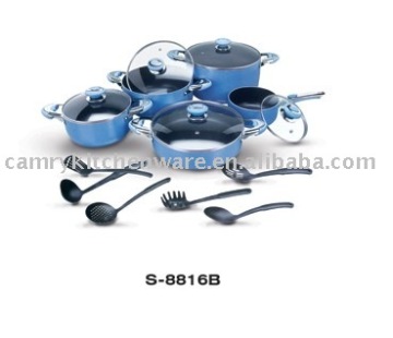 16PCS ALU COOKWARE SET