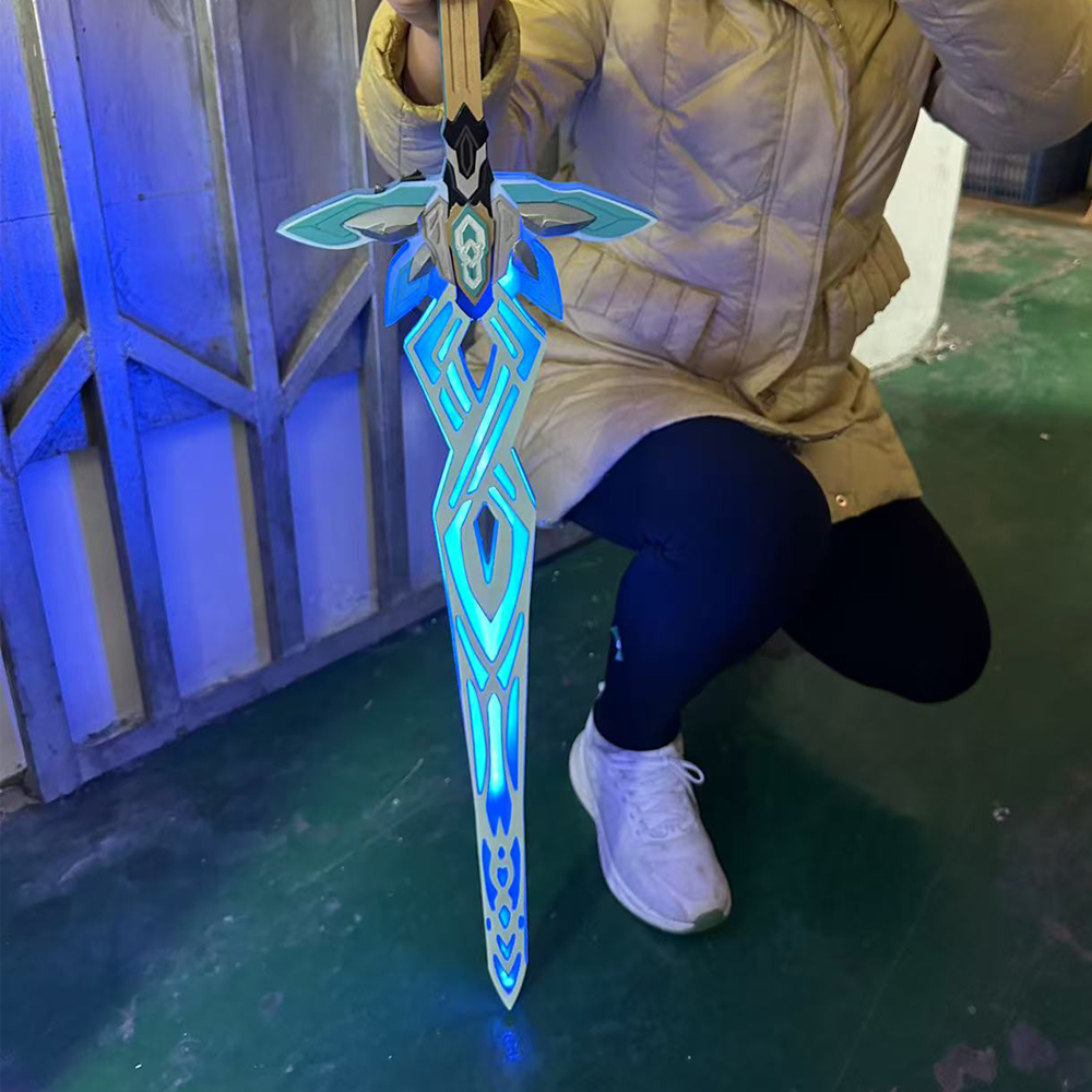LED Light Up Wooden Anime Sword Cosplay Prop