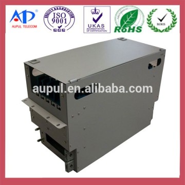 19 Inch 72 Core Fiber Optic Patch Panels Mounted In Cabinet