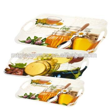 cheap large square plastic tray with handle