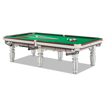 English Pool Table Set: Premium Wooden and Stone Billiards Table with Snooker Balls and Cues