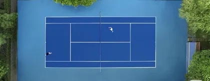 Lightweight rubber granules for tennis courts