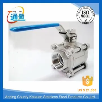 casting and female stainless steel wog 3pc ball valves 316 1000